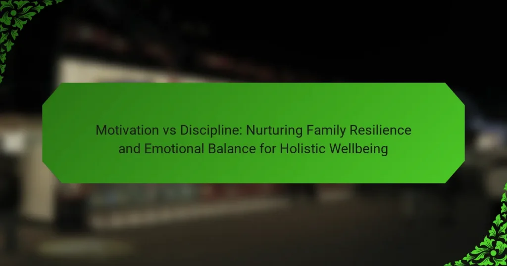 Motivation vs Discipline: Nurturing Family Resilience and Emotional Balance for Holistic Wellbeing